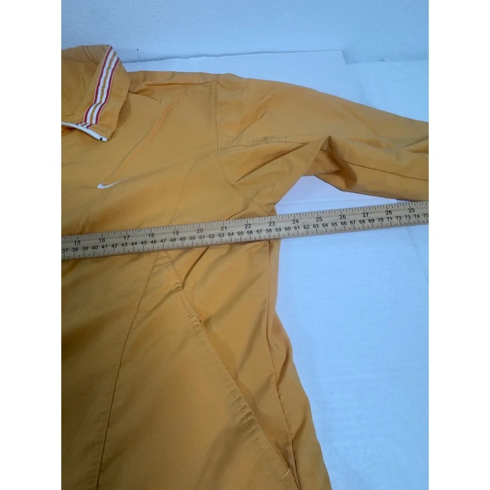 Vintage Nike‎ Windbreaker Jacket Mens XXL Orange Vintage Full Zip Striped Trim